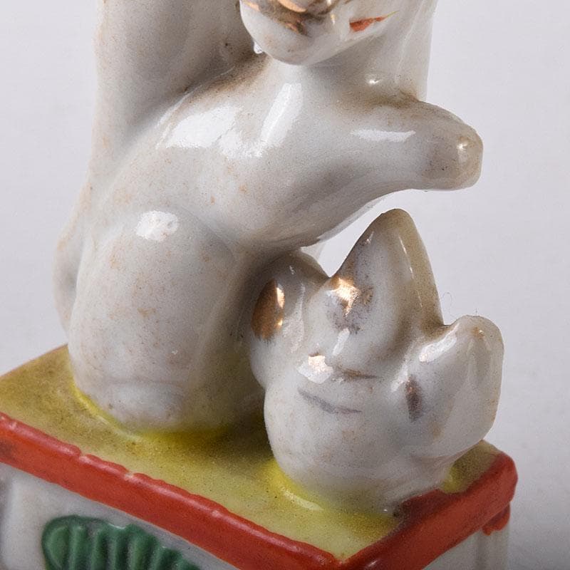 陶器製　色絵金彩　お稲荷さん　狐　3点まとめて　M　R8593