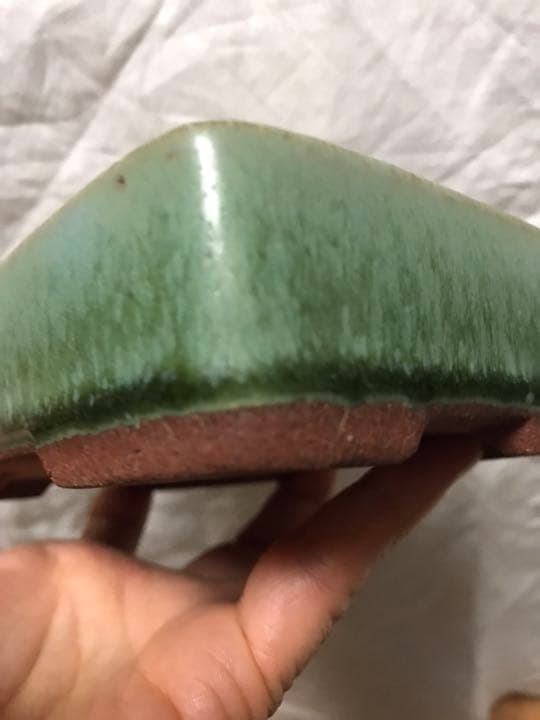 盆栽鉢　時代盆栽鉢燿山長方鉢山野草サボテン多肉植物