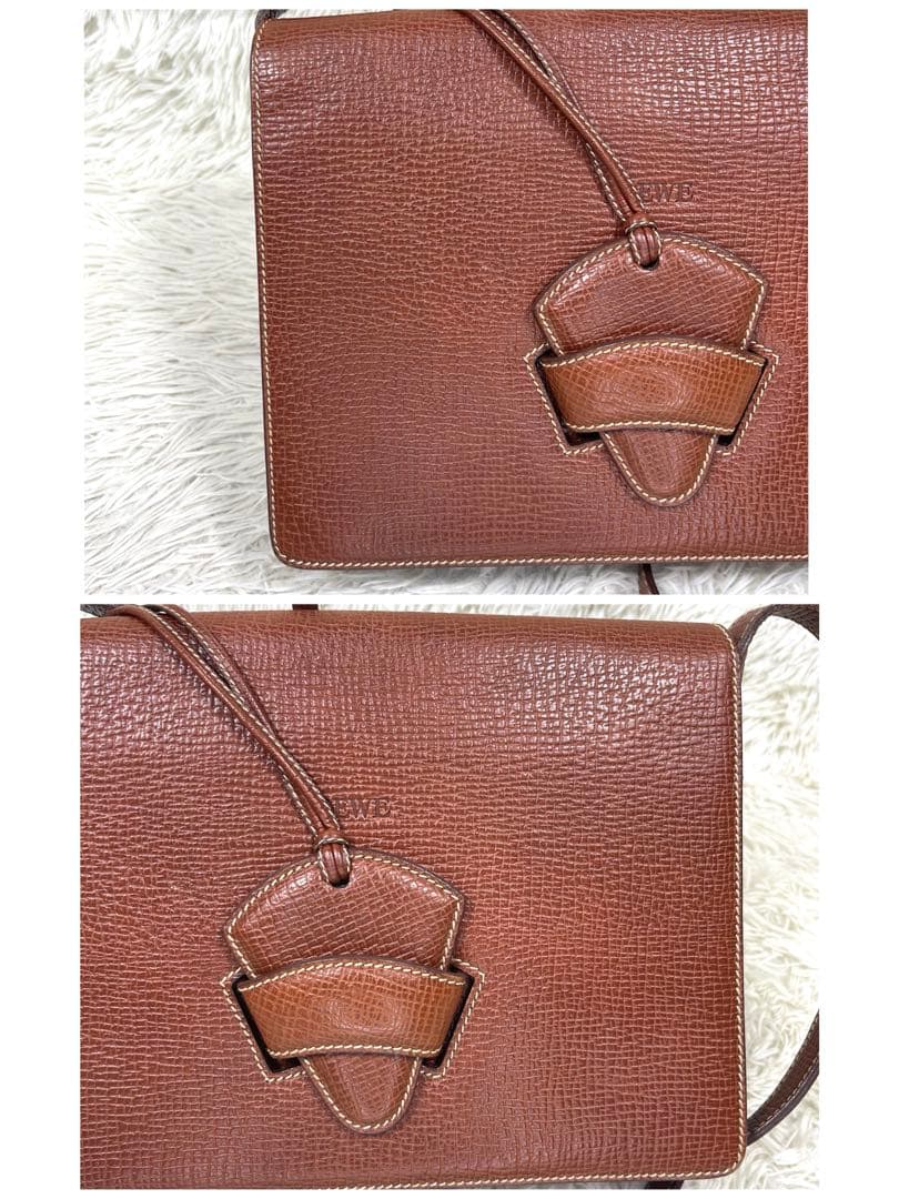 美品‼️LOEWE ロエベ　ショルダーバッグ　2way バルセレナ　ロゴ押し