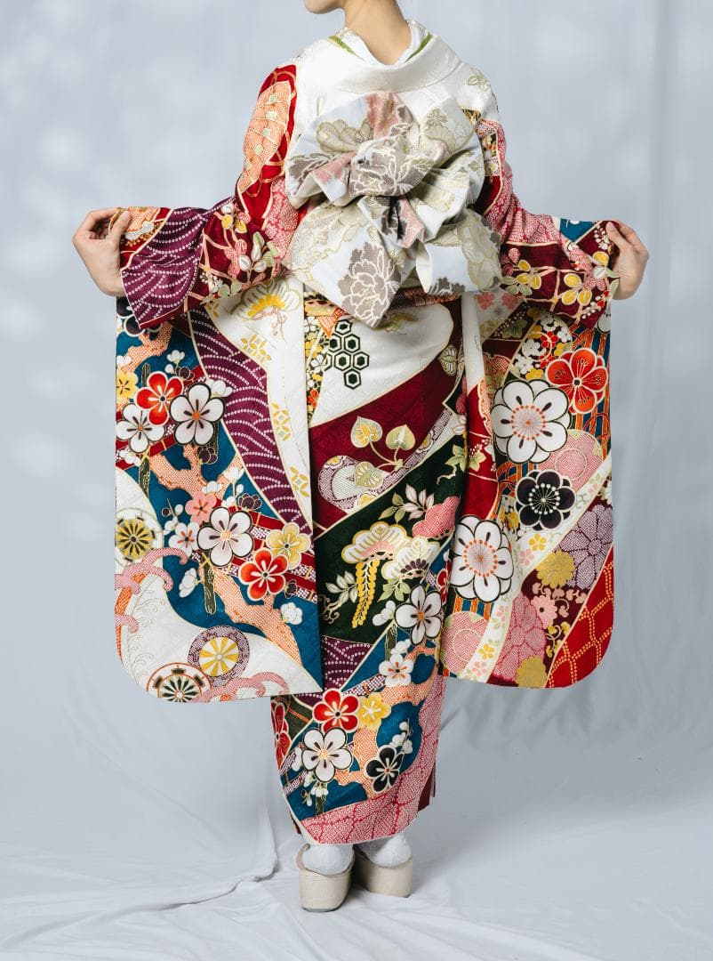 ≪美品≫正絹振袖9点フルセット【737】【150cm~160cmの方用】