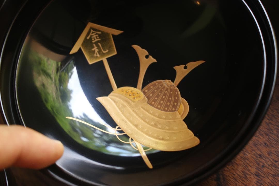 絵柄選択可！時代黒漆に極上千鳥見返し蒔絵の映えるお椀10点（検輪島塗懐石椀蒔絵椀