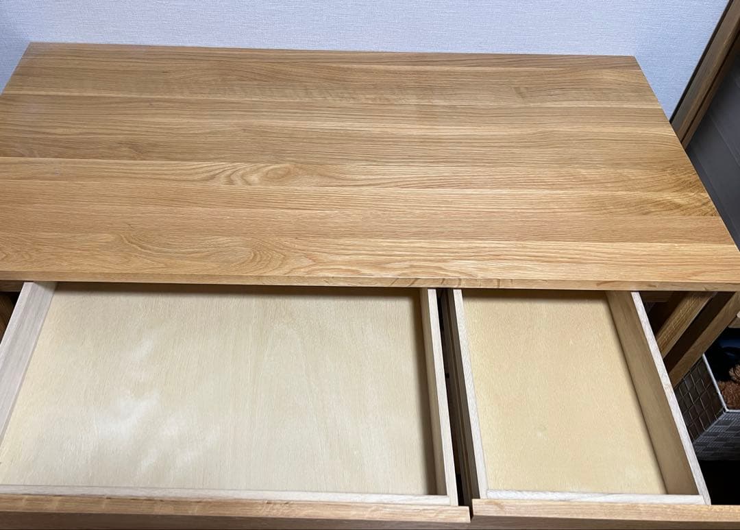 美品【無印良品！1.デスク、2.キャビネット、3.チェア - 3点セット】