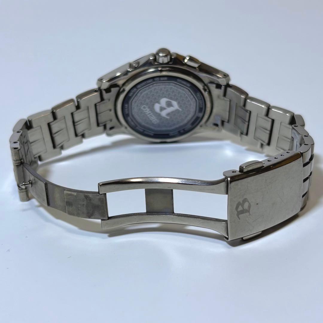 稼働 SEIKO ブライツ メンズ腕時計 電波ソーラー 7B22 デイト.