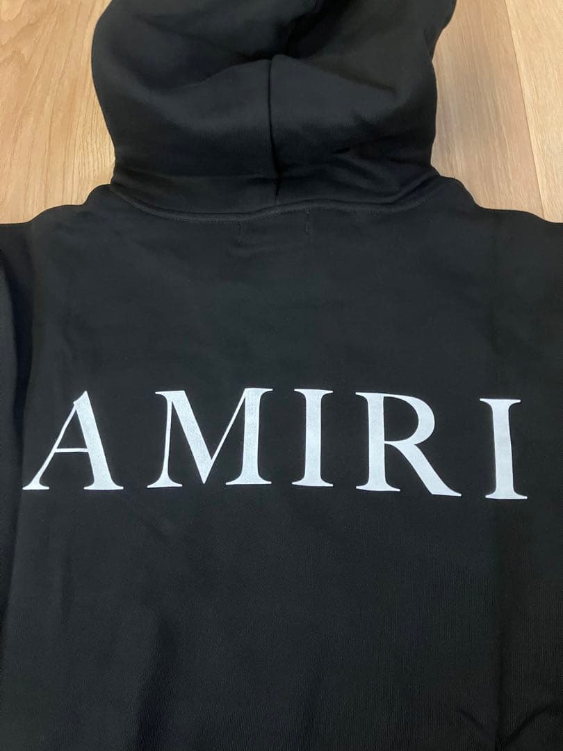 AMIRIアミリ MA コアロゴ フーディパーカー 黒 サイズL 新品