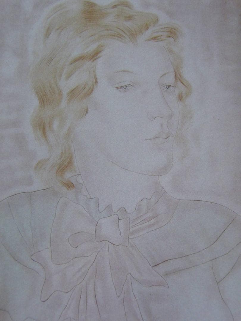 藤田嗣治、「Jeune Femme a la cravate rose」