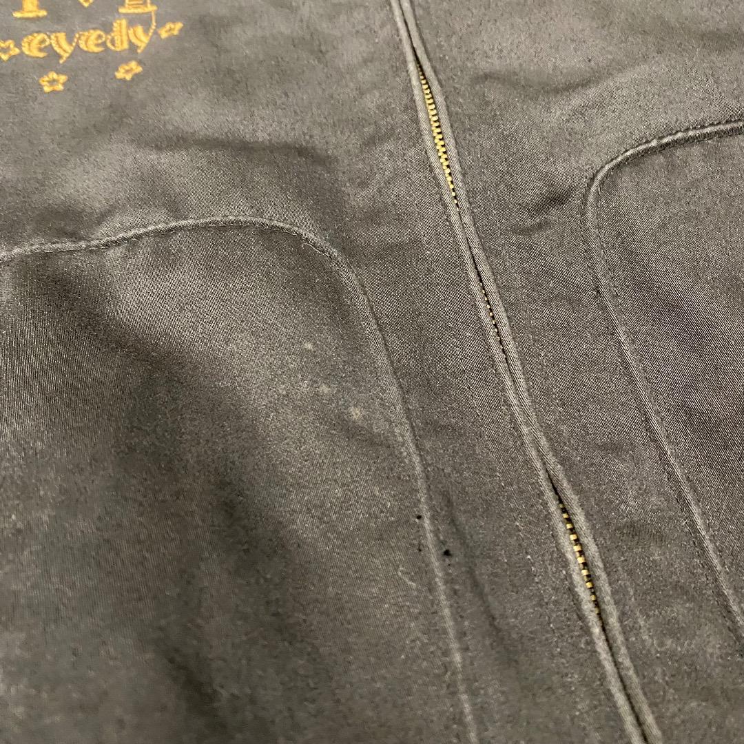 eyedy M ルード系 英字 マリア像 刺繍 ブラック ワークジャケット