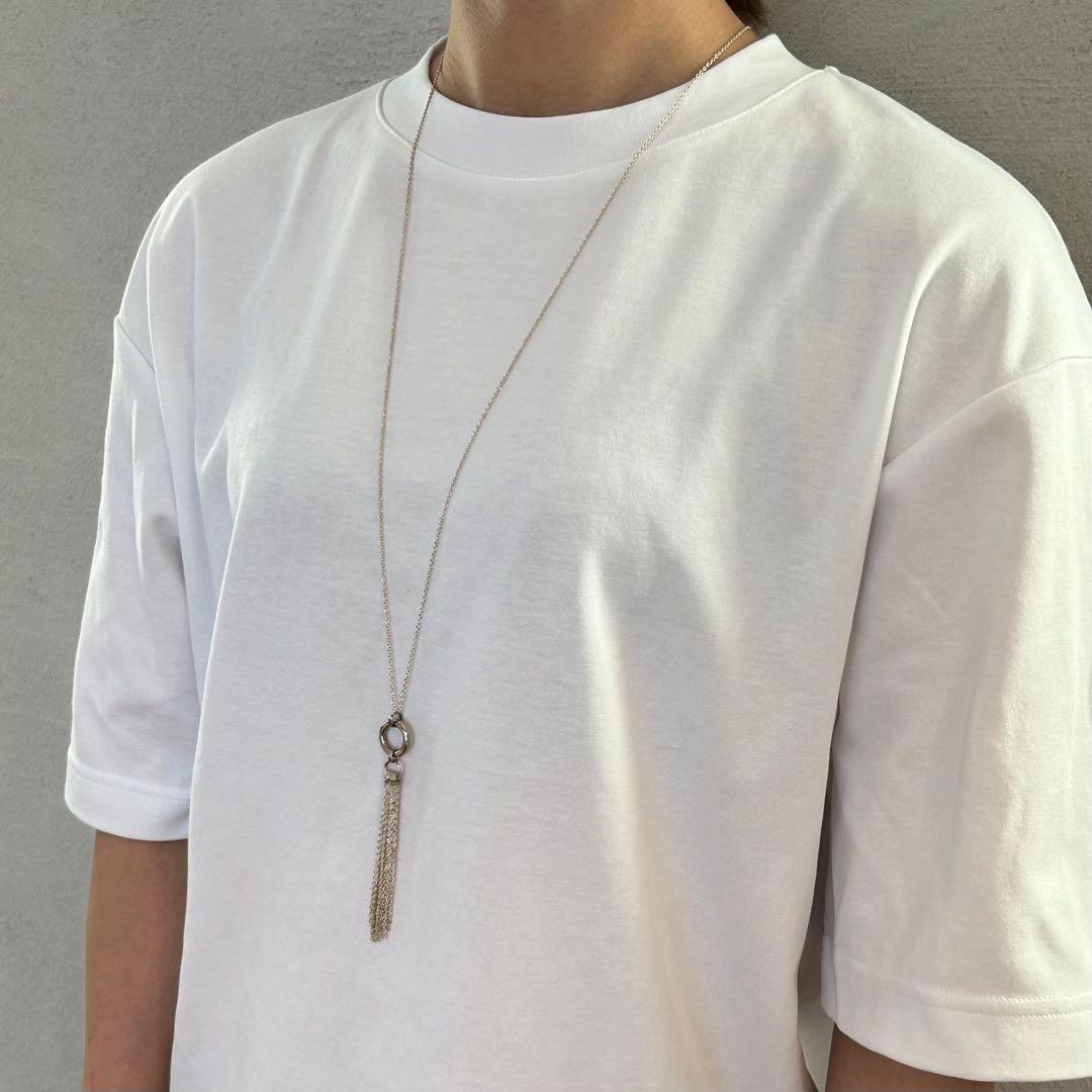 ハンドメイド】タッセル ネックレス シルバー925 ロング ハンドメイド