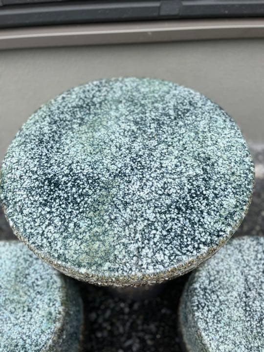 宝福寿吉様専用 信楽焼 青窯肌 ガーデンテーブルセット 直径46cm