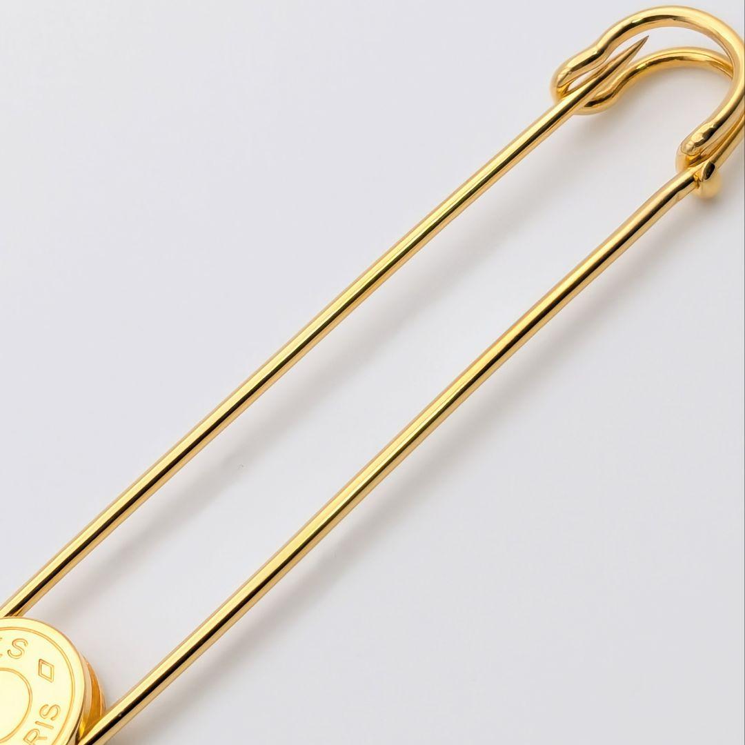 極美品 希少 エルメス セリエ 安全ピン ピンブローチ ゴールド 廃盤