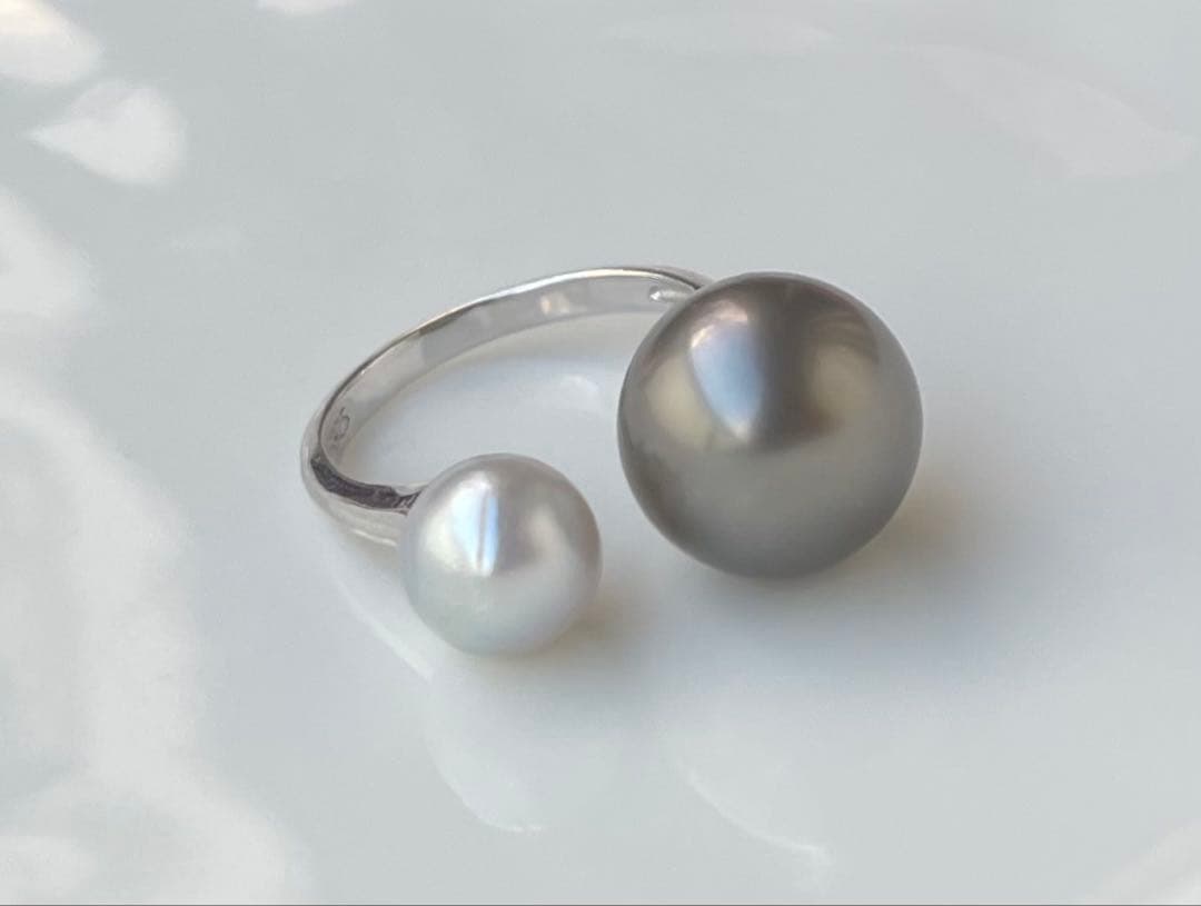 黒蝶真珠 南洋パール あこや真珠ブルー系 s925マット感 上品 ハイブランド