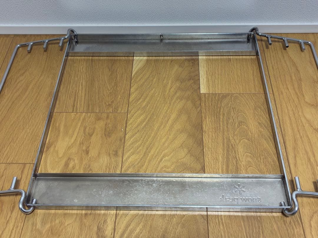 スノーピーク　焚火台L用オプション　グリルブリッジL、グリルプレート黒皮鉄板