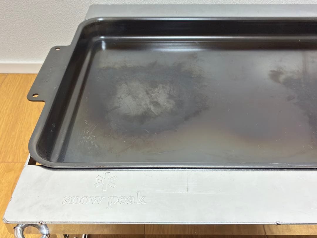 スノーピーク　焚火台L用オプション　グリルブリッジL、グリルプレート黒皮鉄板