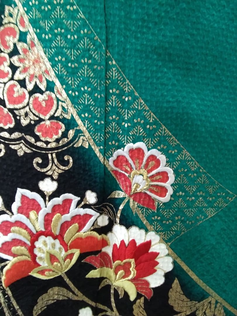 振袖フルセット、正絹、トールサイズ、重ね衿帯揚げ帯締め、やまと西陣