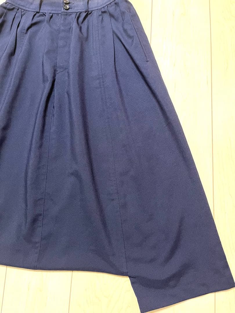 コムデギャルソンコムデギャルソン　サルエルパンツ　ネイビーSサイズ