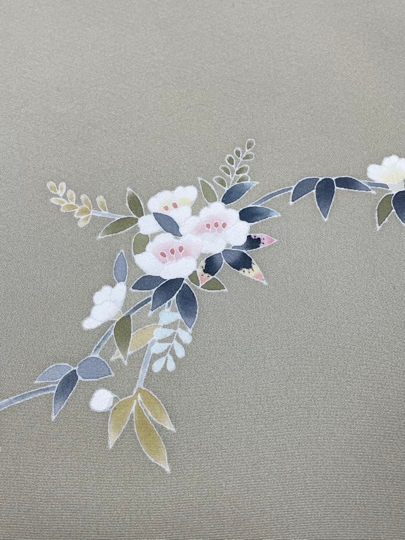 ビ*カ様 本場　加賀友禅　南克治　付下げ　反物　13.90m 濱ちりめん　パール