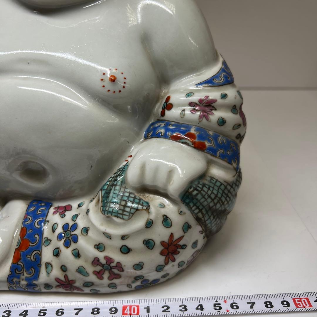 中国清時代 粉彩布袋 西江印 高さ約26㎝ 東Y7-1224