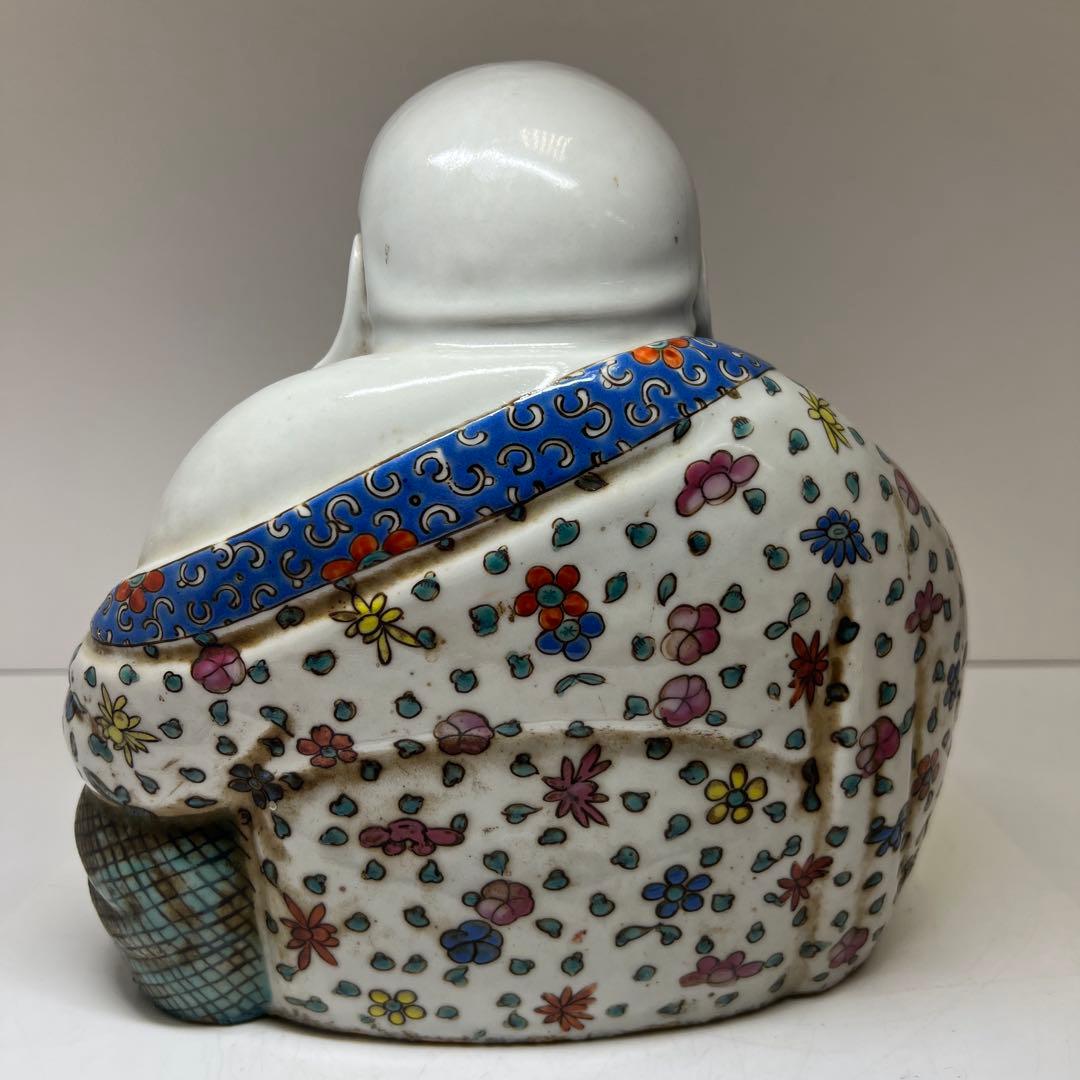 中国清時代 粉彩布袋 西江印 高さ約26㎝ 東Y7-1224