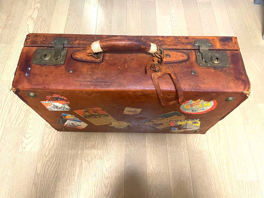 ヴィンテージ 旅行トランク 革製 レトロ インテリたち｜楽天市場
