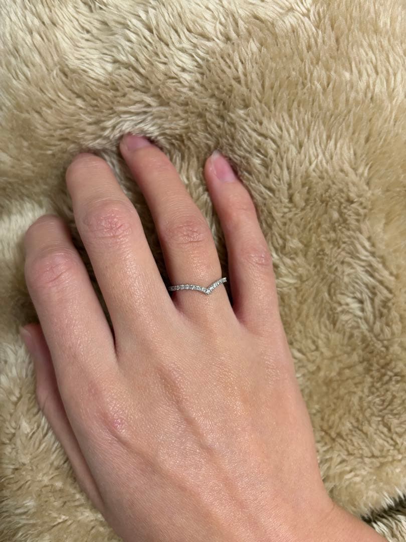 専用Pt900 ハーフエタニティ　Vリング ダイヤモンド0.20ct 2.0g