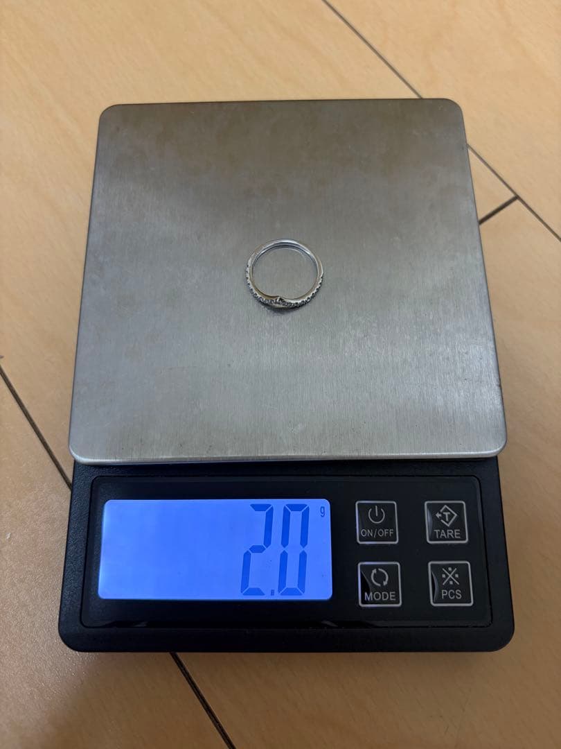 専用Pt900 ハーフエタニティ　Vリング ダイヤモンド0.20ct 2.0g