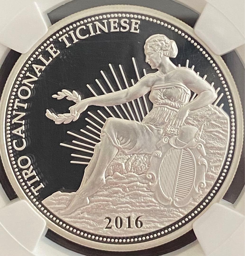 最高鑑定品 NGC-PF70 ティッチーノ 製造1200枚 射撃祭 2016