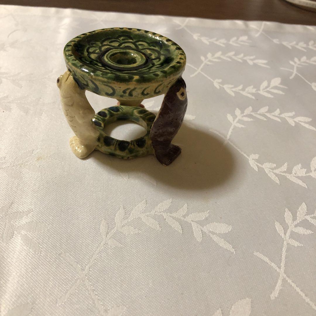 茶道具 織部蓋置 加藤芳右衛門作 八坂窯 - メルカリ