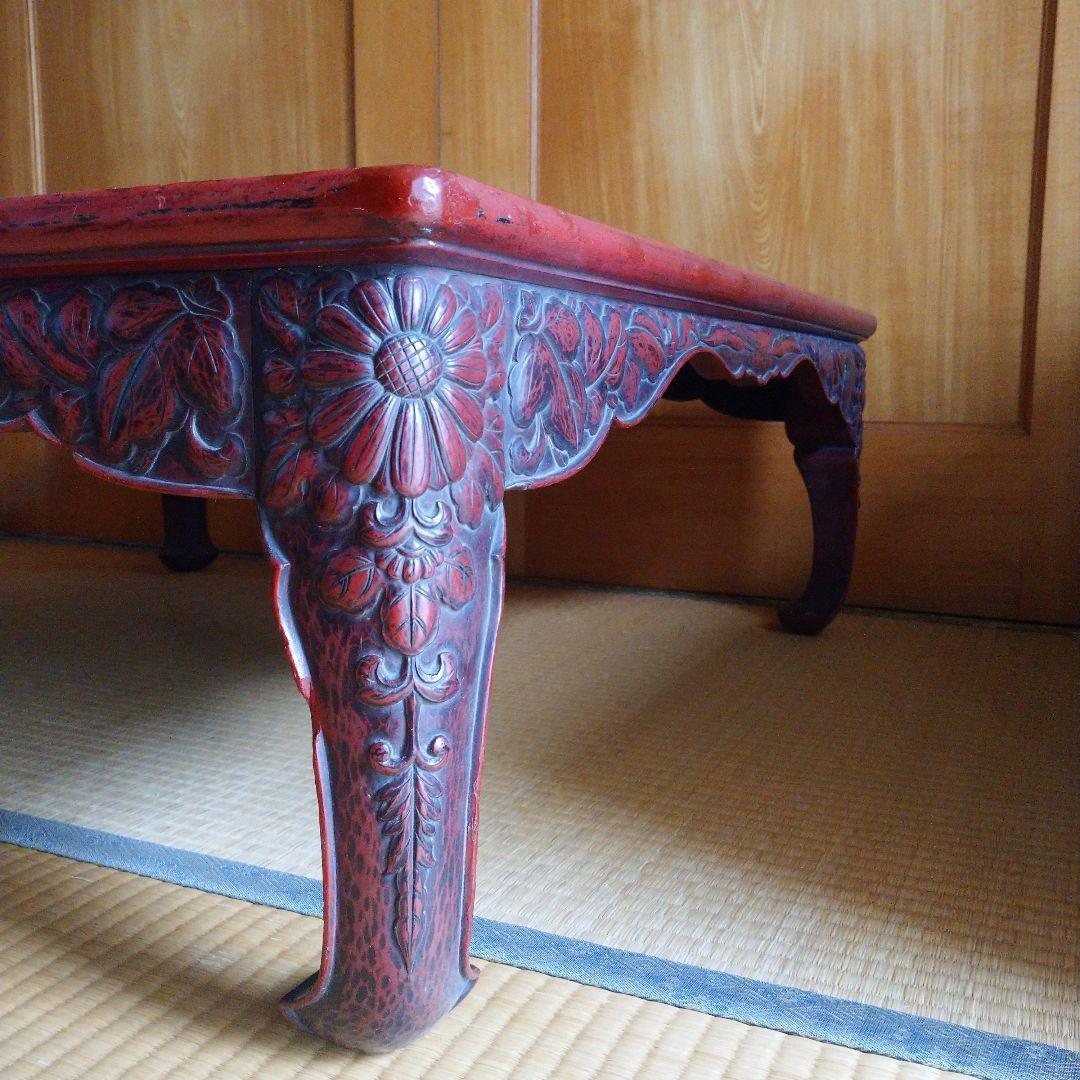 大特価‼️ 最終値下げ‼️ 引き取り限定‼️ 鎌倉彫り‼️ 座卓‼️ 正方形