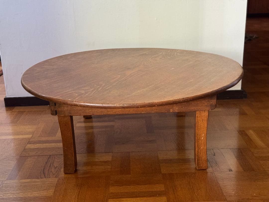 ちゃぶ台 昭和レトロ 木製 形 ローテーブル 当時物