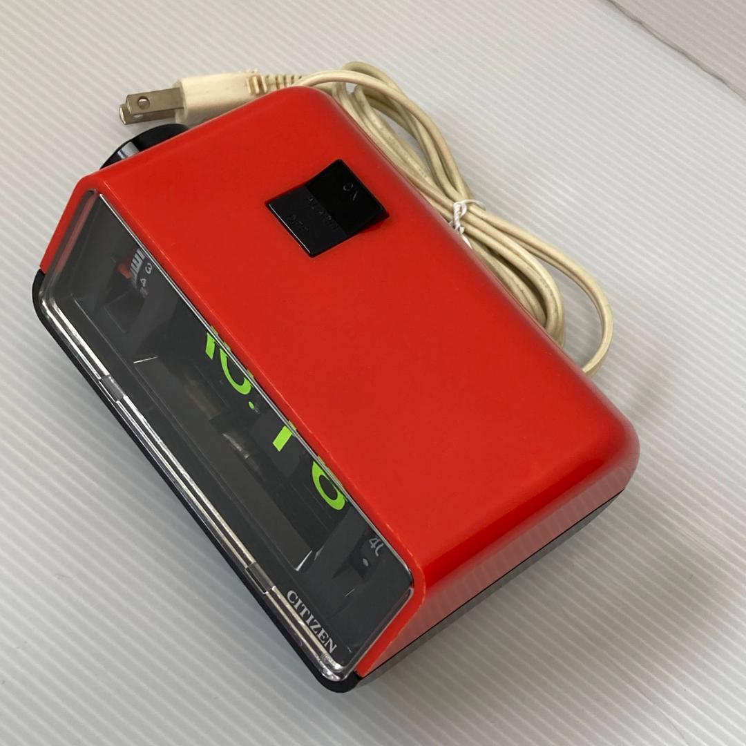 メンテ済・動作正常】CITIZEN パタパタ時計 ハイリーフ・カーチス赤白