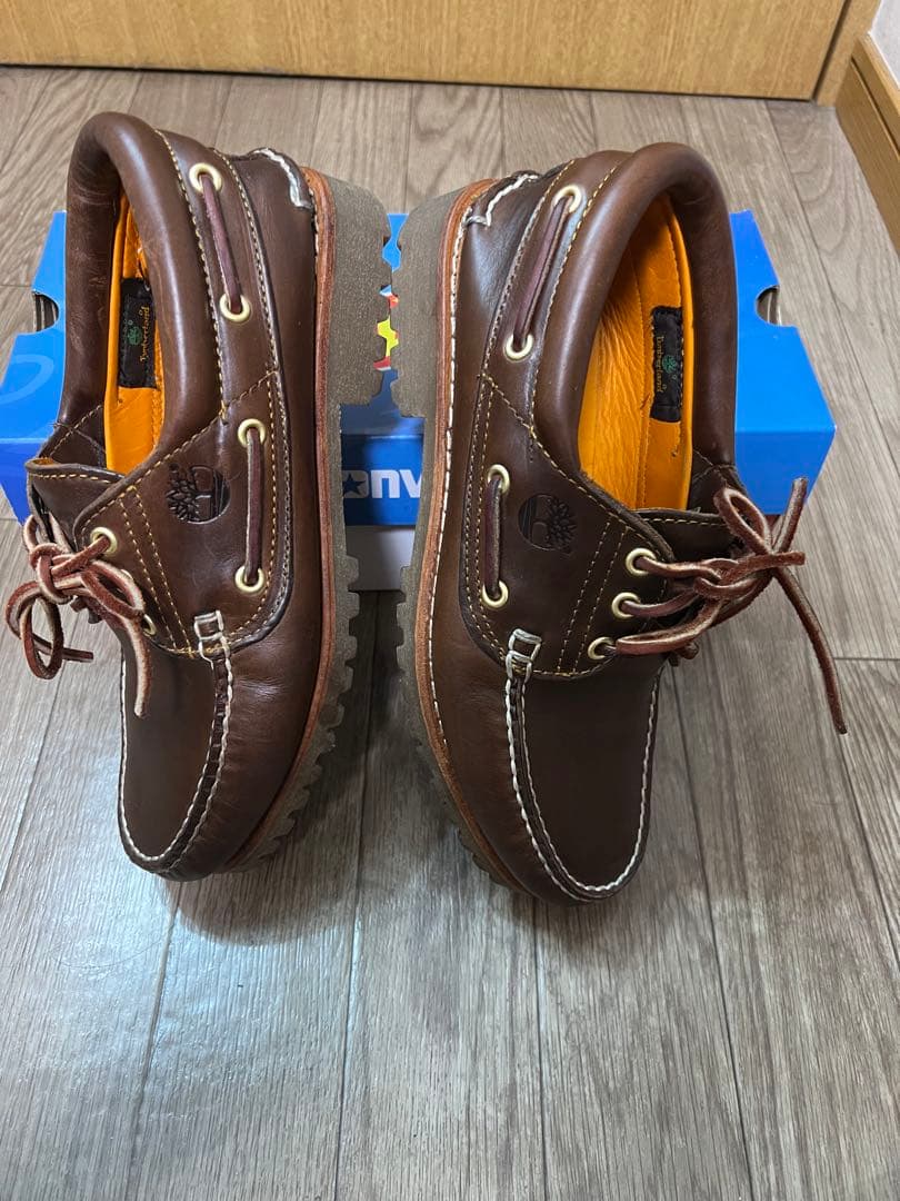 ティンバーランド 3-Eye レザー モカシン バーガンディ 26.5 27