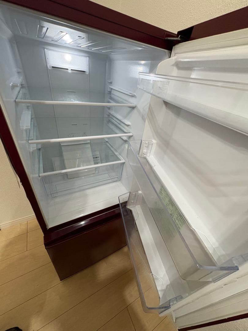 AQUA 冷蔵庫184リットル 2018年製 レッド AQR 18G 右開き アクアAQUA