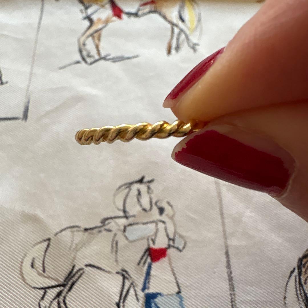 ティファニー18k ナローツイストリング