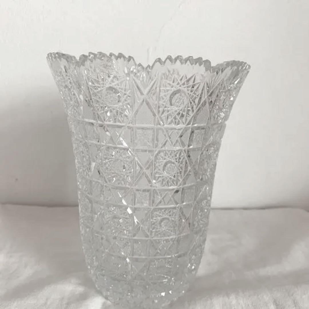 ボヘミアクリスタル花瓶 大型ボヘミアンクリスタル花瓶 大型30cm