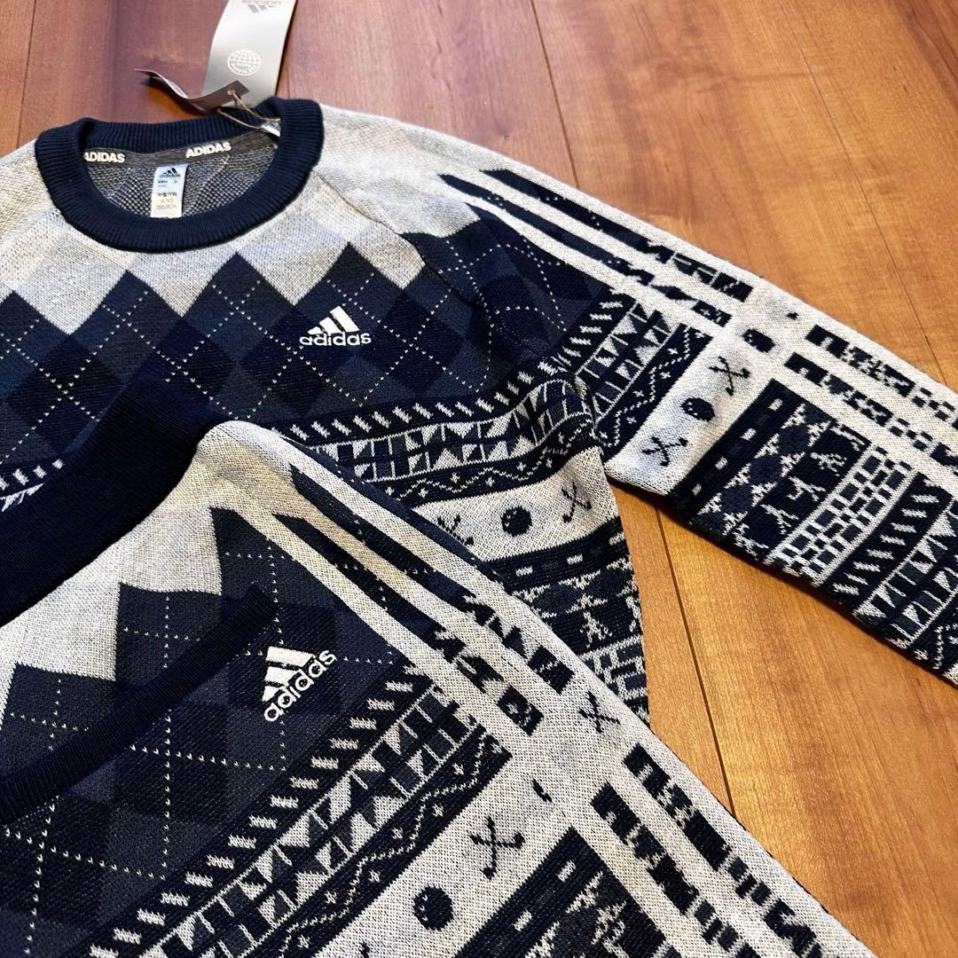 長袖　ニット　セーター　巻きスカート　セットアップ　秋冬　ウール混　ネイビー　S