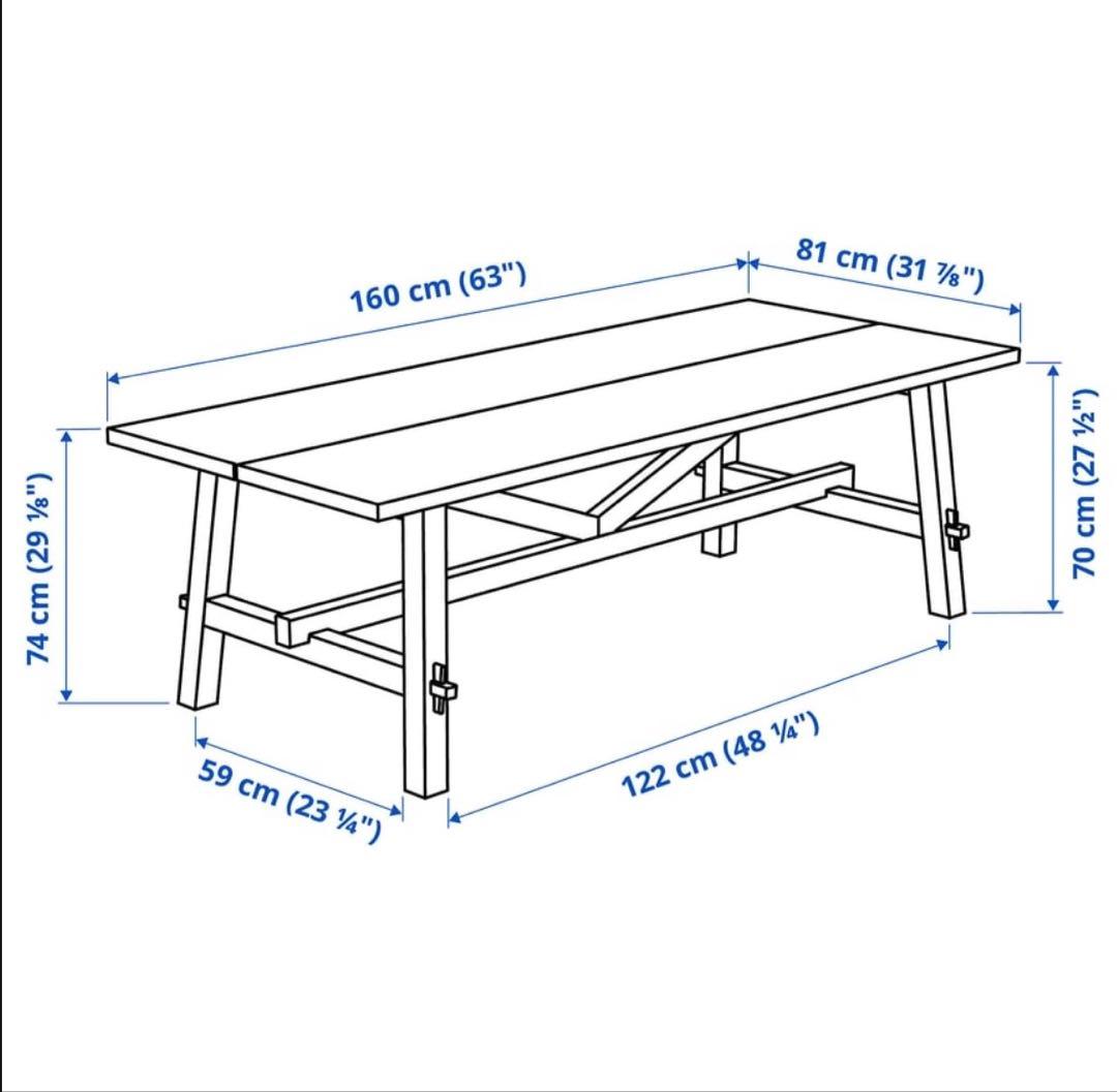 IKEA テーブル SKOGSTA スコグスタ 160cm