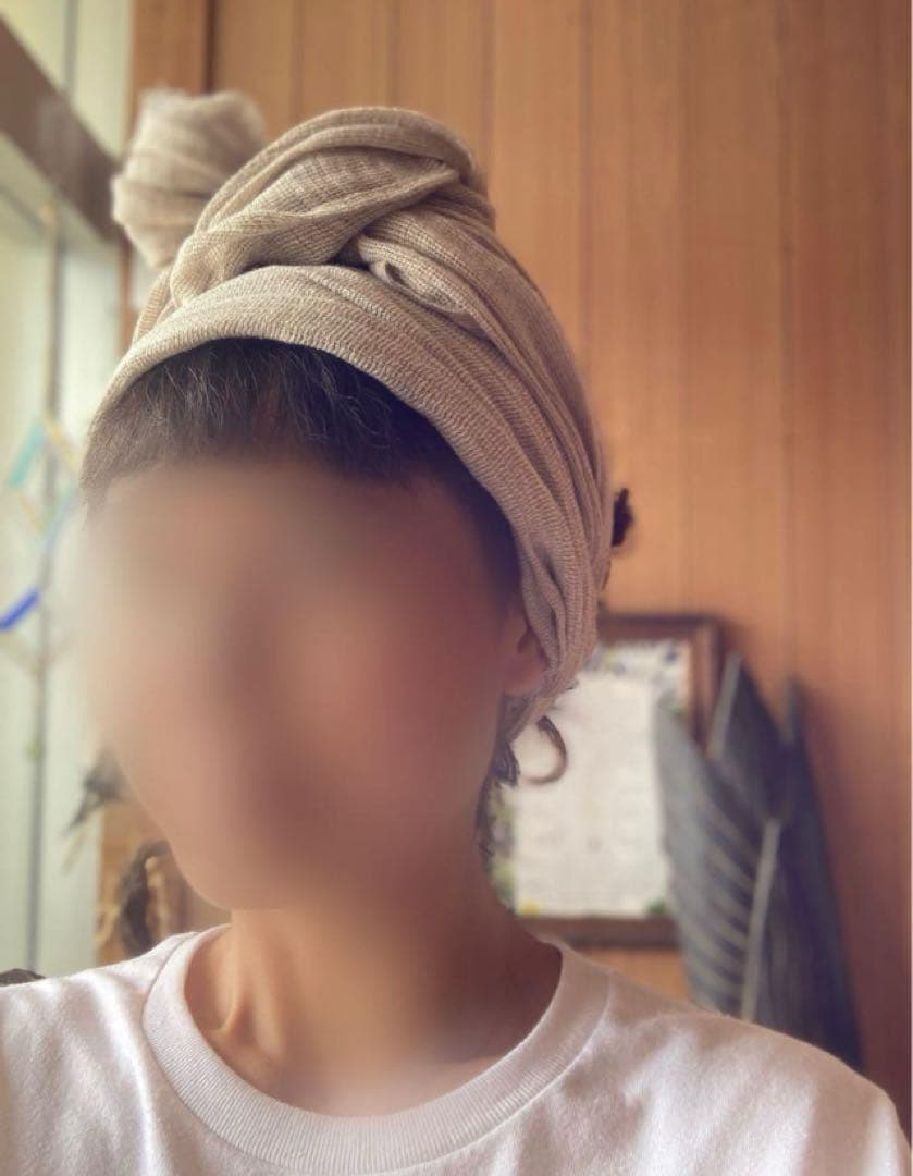 リネンメッシュ　アレンジロングリボン　ターバン　ヘアターバン　アレンジ無限