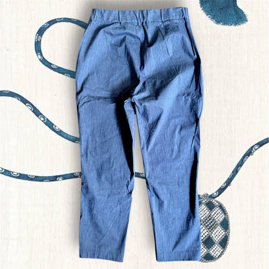 日本製 45R フォーティファイブアール リネンコットンブレンドパンツネイビー3