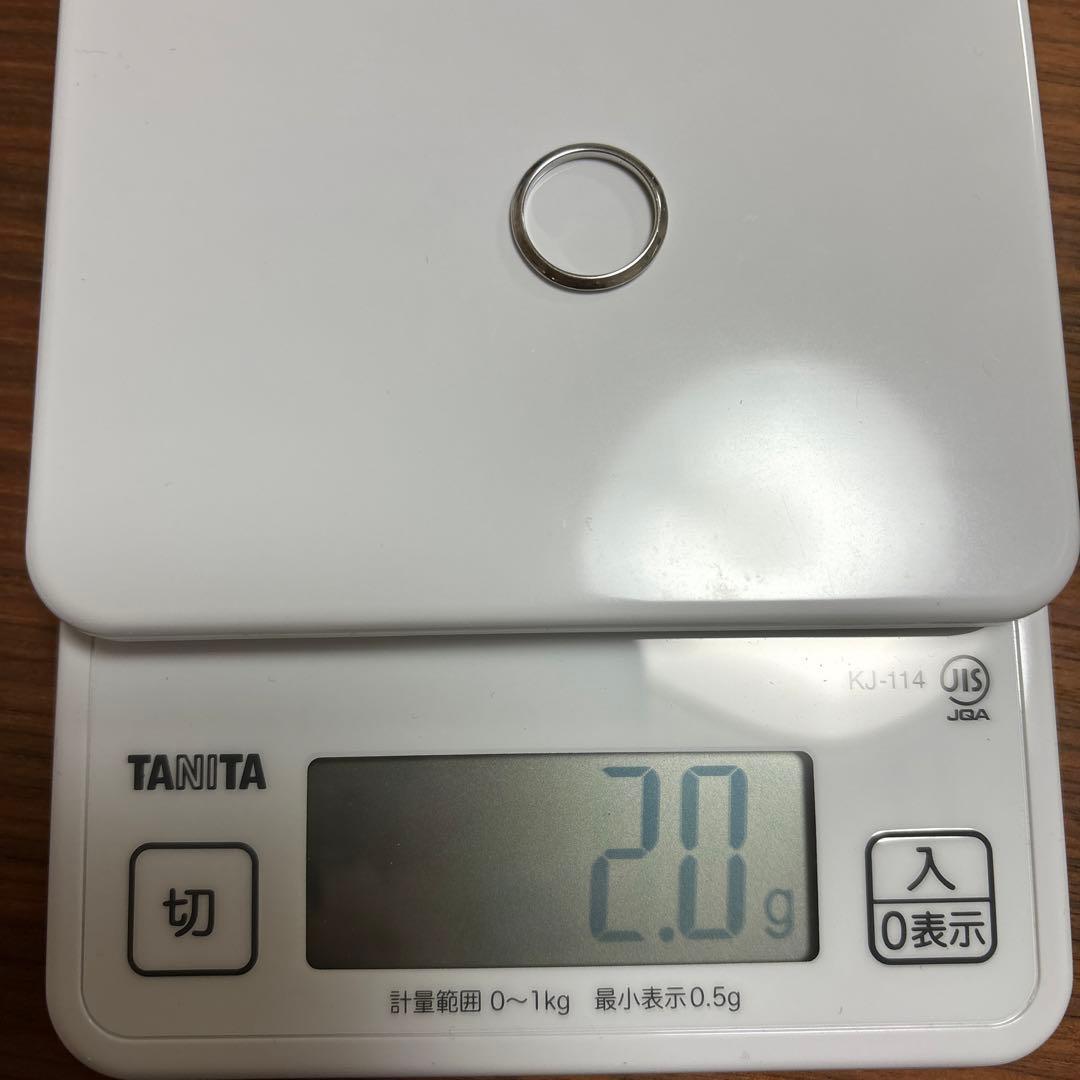 ティファニーナイフエッジリング約7号PT950プラチナ2.0g