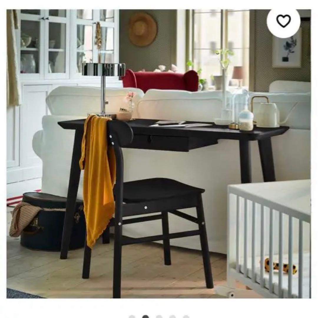 【IKEA】　LISABO リーサボー　IKEA イケア　ブラック　長机