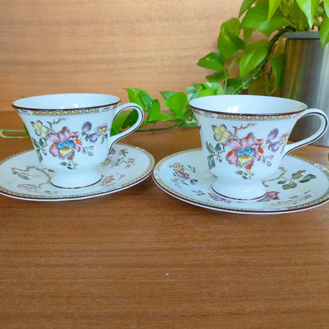 美品☆ウェッジウッド スワロー カップ＆ソーサー 2客セット