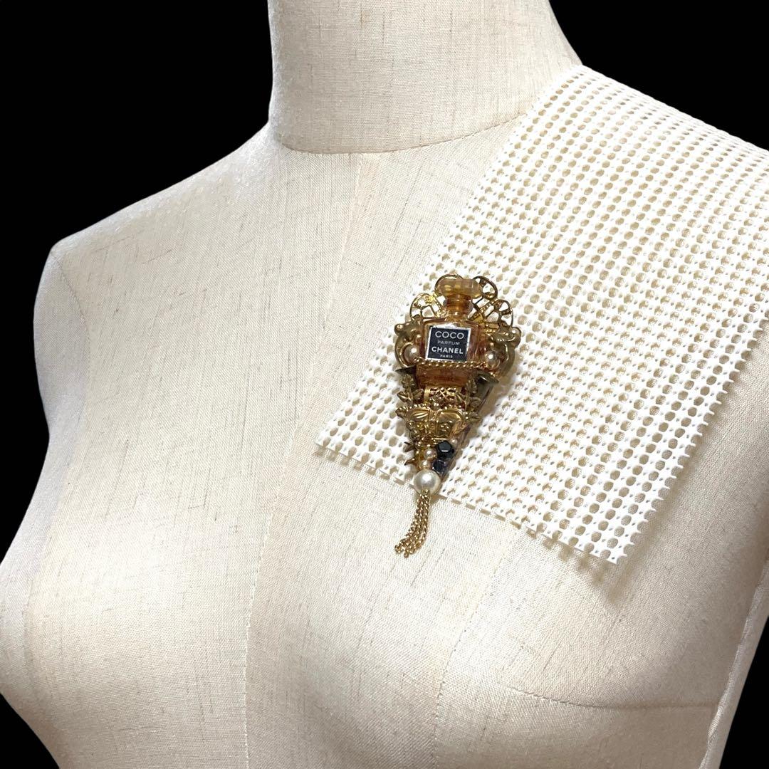 希少 CHANEL ヴィンテージ ブローチ パルファム パール エンジェル