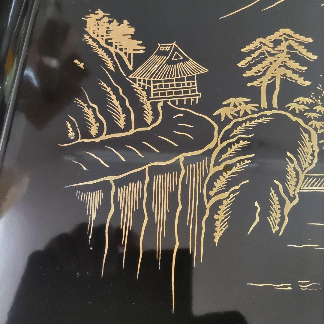 新品未使用　輪島塗　御会席御膳　漆器 10枚セット 富士山デザイン　盆　会席膳