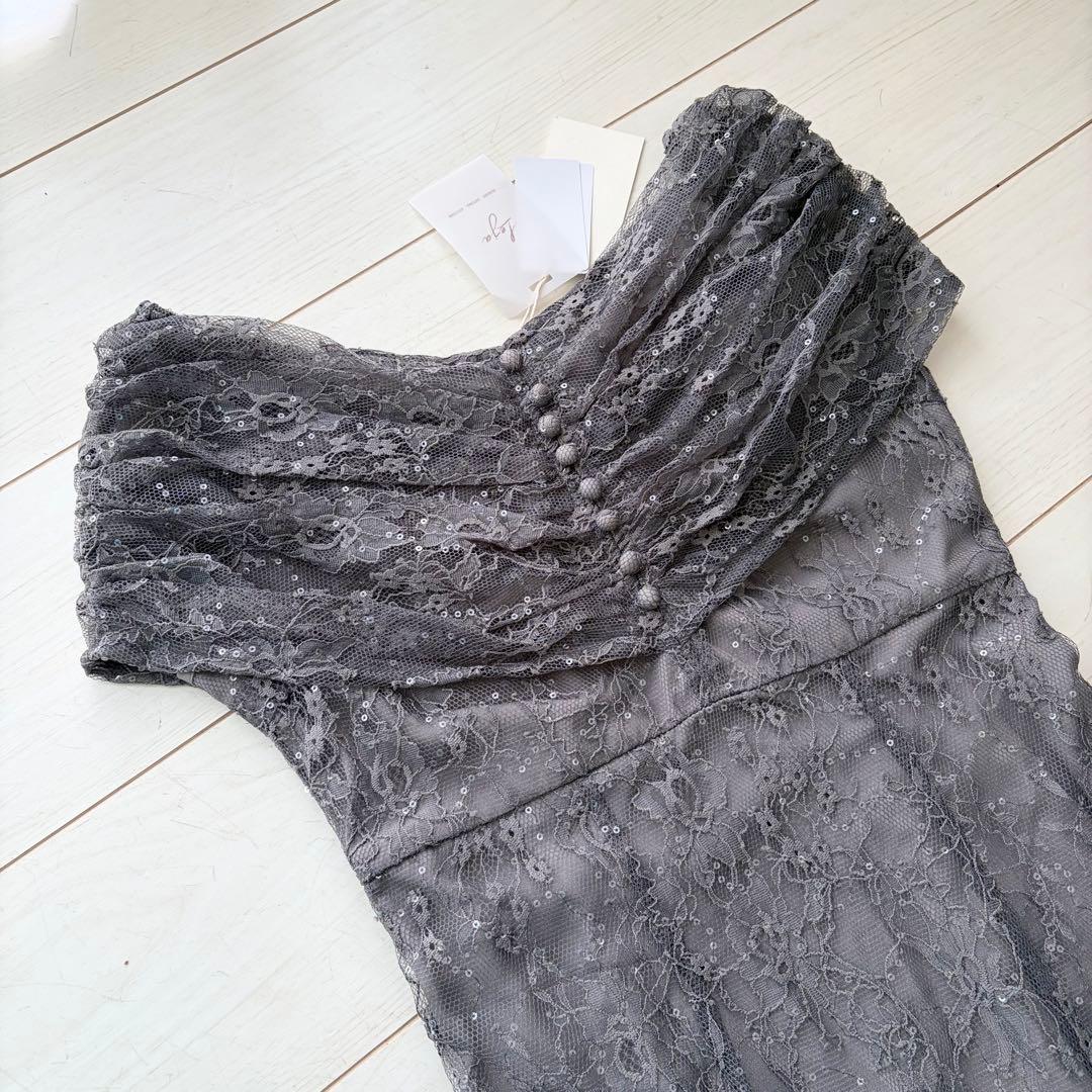 LEJA 新品タグ付き2WAYレース花柄オフショルダーマーメイドワンピースドレス