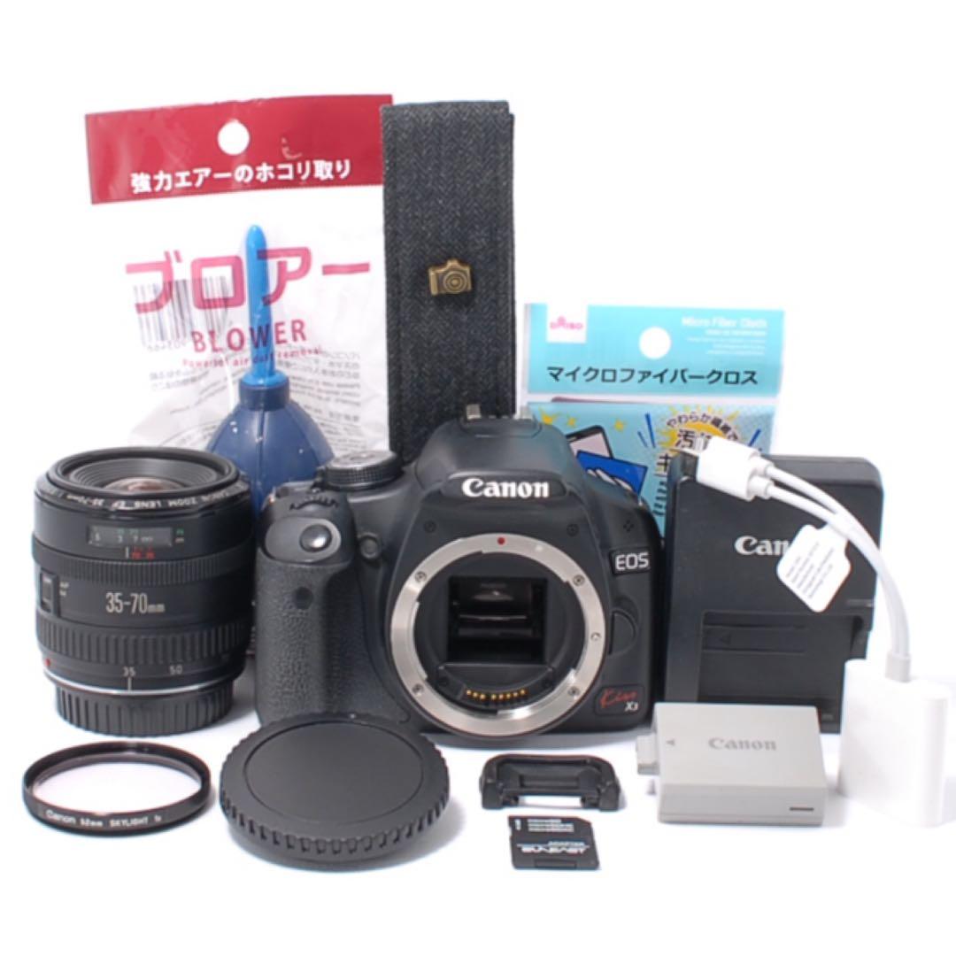 初心者向け✨Canon Kiss X3 標準レンズセット☆スマホ転送◎すぐ使える