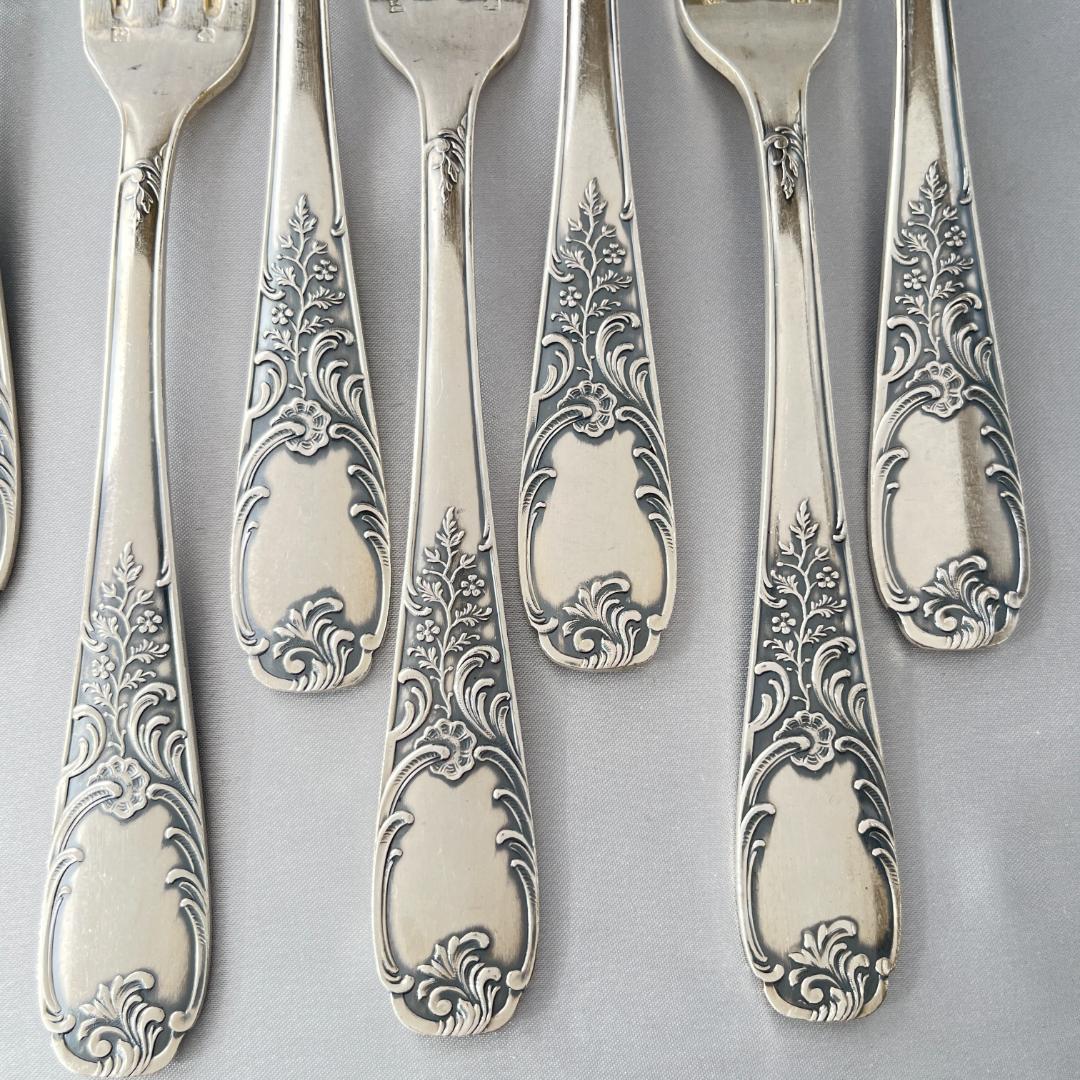 【仏蘭西】 Louis XV テーブルフォーク / スプーン 12本