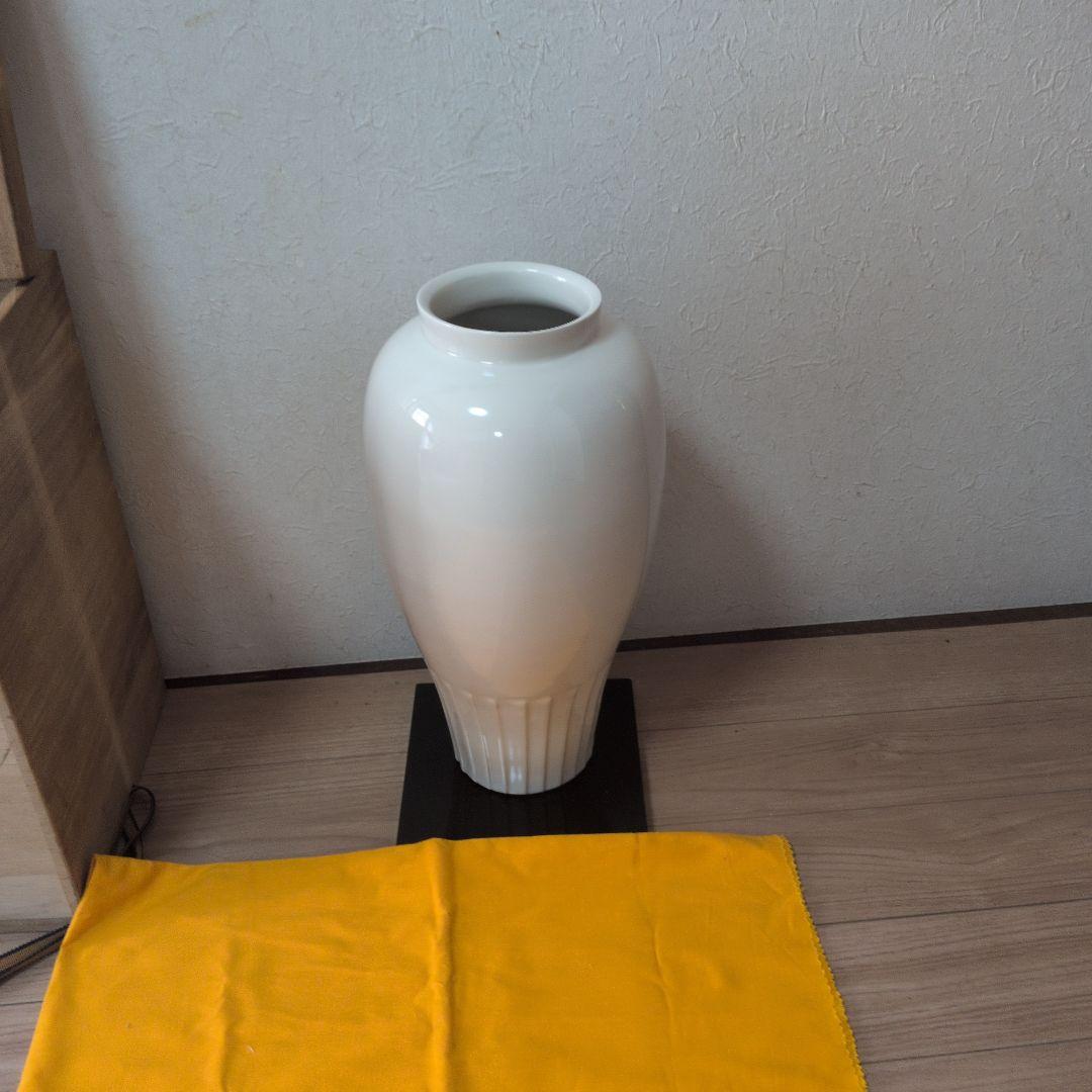 白磁面取壺 山本伸之 約37センチ