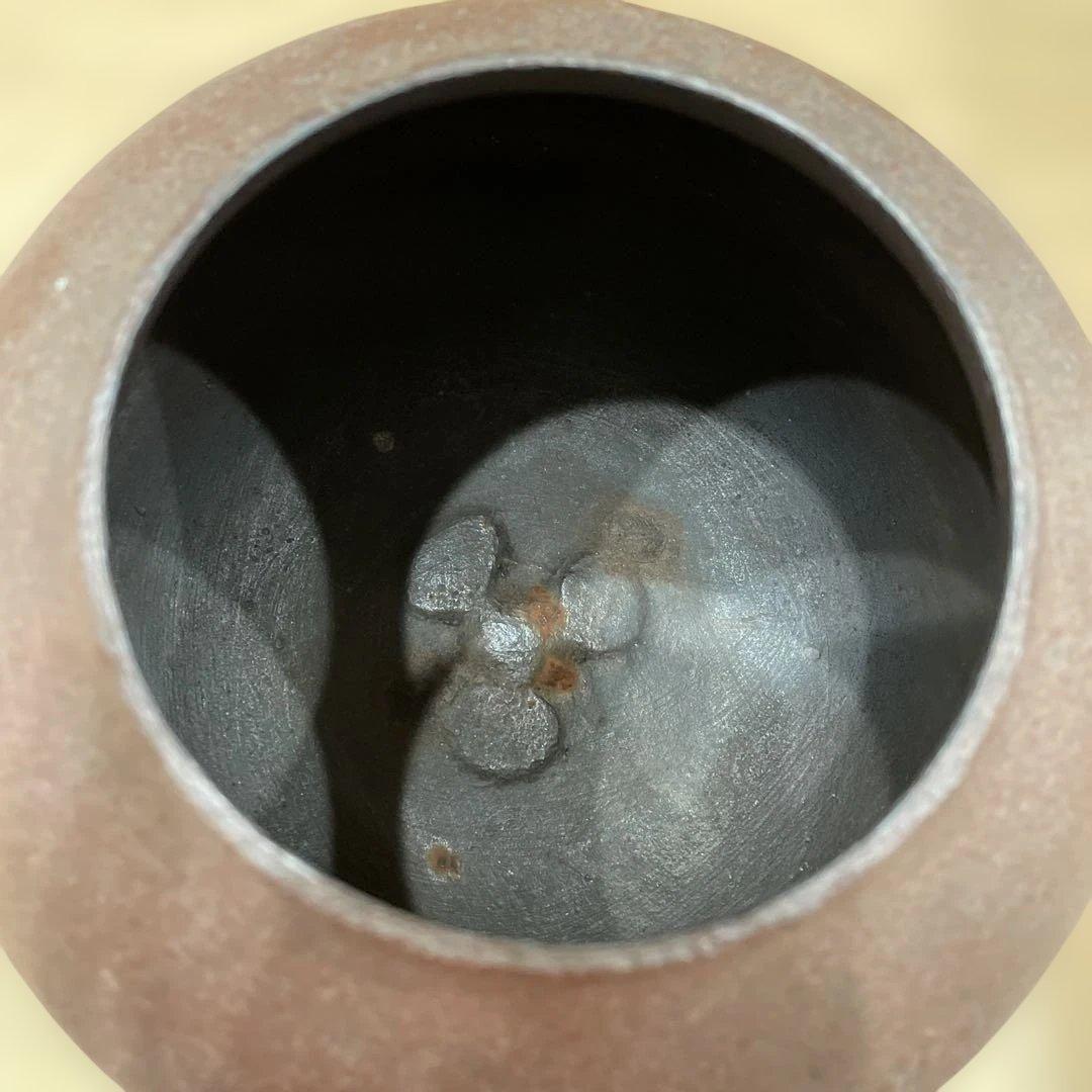 茶道 風炉釜 桐模様 真形釜 釜師 菊池政光造