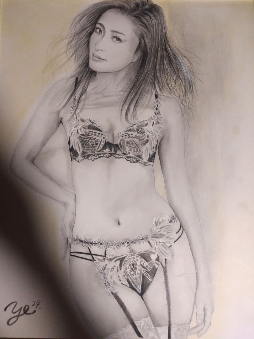 裸婦、美人画、絵画6FしなりW山本英二、真作、肉筆、額縁、高塚省吾、