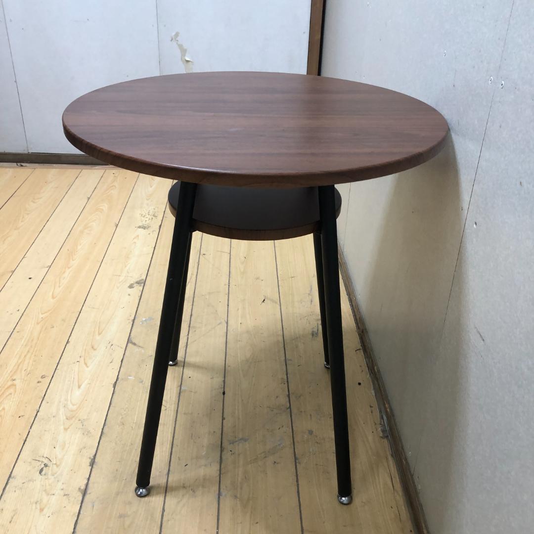 送料無料 丸サイドテーブル 木製天板 ブラック脚 北欧風 モダン 250918