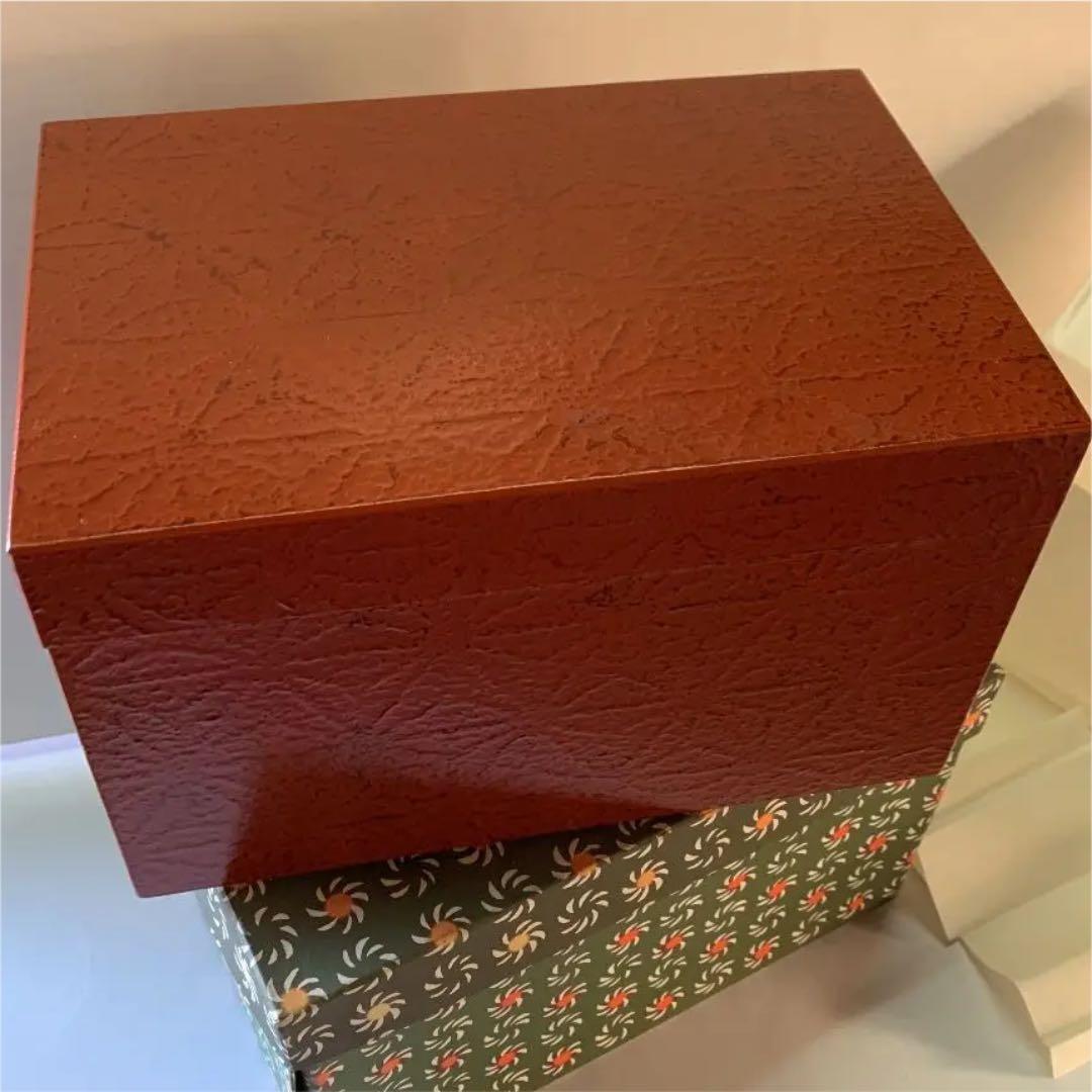 茶道具 茶箱 新一閑 朱 麻の葉